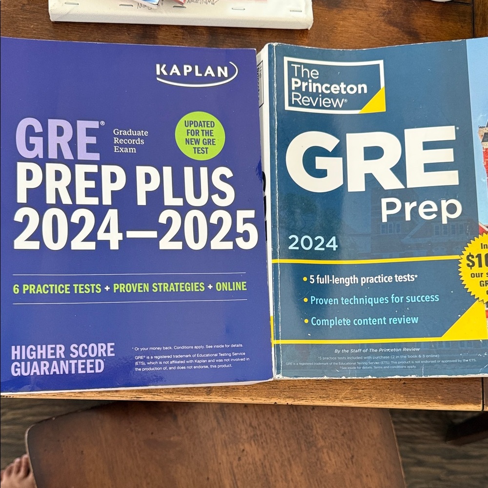 Kaplan GRE Prep Plus 2024-2025 Book & the Princeton review GRE prep 2024 bundle